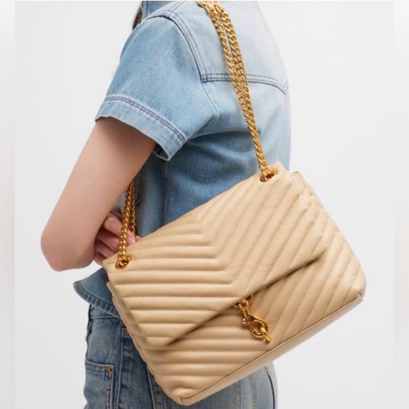 Rebecca Minkoff Edie Quilted Leather Convertible Crossbody Bag EUC - Picture 3 of 13